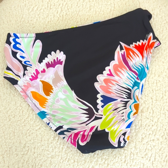 Trina Turk Floral High-Waisted Hipster Bikini Bottom - Picture 6 of 8